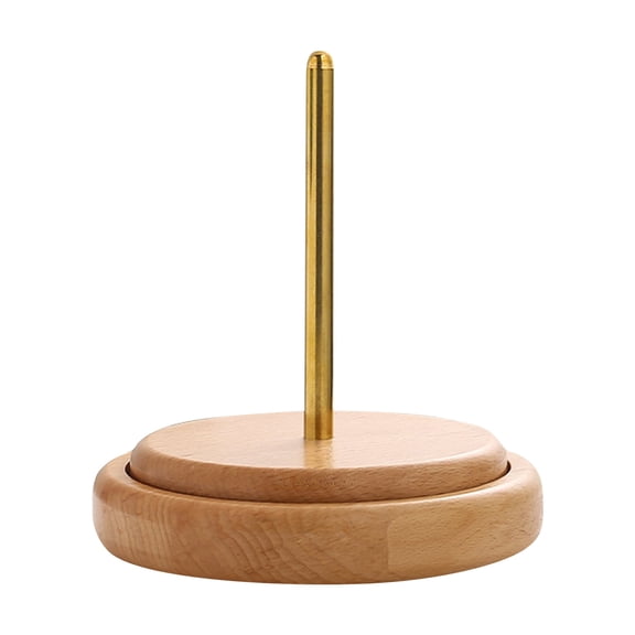Dispenser Holder Wooden Yarn Stand with Twirling Mechanism for Enhanced Thread Management in Knitting and Crocheting Projects