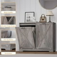thumbnail image 5 of PUFFCAFE Tilt Out Kitchen Trash Can for 2 Cabinet,Odor Control & Negative Ion & Ozone Garbage Bin,Hidden Recycle Trash Cans for Kitchen,Gray, 5 of 7