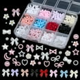 thumbnail image 6 of HHBEAUTY 3D Nail Charms Accessories Bows Nail Charms, Acrylic Spring Blossom Tiny Flowers Heart Pearls Nail Charms Mix Sizes Flatback Pearls Nail Charms for Manicure DIY Crafts Jewel Accessories, 6 of 6