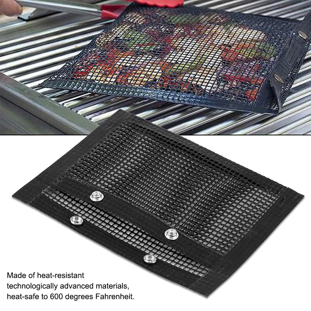 Outdoor Non-Stick BBQ Mesh Grill Bag Reusable Barbecue Baking Mat Pad Tools 