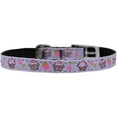 thumbnail image 1 of Cupcakes Nylon Dog Collar With Classic Buckle 3/8" Purple Size 12, 1 of 1