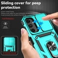 thumbnail image 3 of for Samsung Galaxy A25 5G Case with Slide Camera Cover HD Screen Protector [ Grade 16ft. Drop Tested]  Ring Holder Kickstand Protective Phone Case for Galaxy A25 5G 2024, Mint, 3 of 18