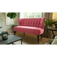 thumbnail image 2 of Becca Canal et Bouton Tufted Canapé Grenat Rose, 2 of 10