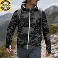 thumbnail image 5 of Men's UPF 50+ UV Sun Protection Hoodie Jacket, Lightweight Full Zip Camo Fishing Shirts for Hiking Running Workout, 5 of 8