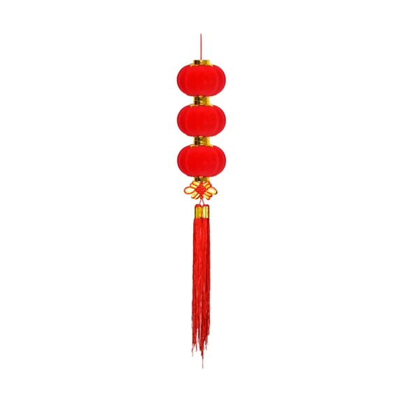 Chinese New Year Red Lanterns, 10 Pack Traditional Hanging Paper Lanterns for Spring Festival, Home Decor, and Holiday Celebrations