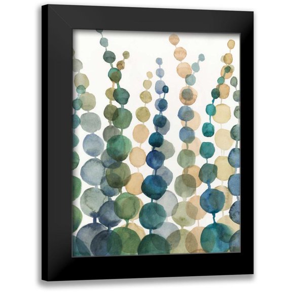 Meagher, Megan 12x14 Black Modern Framed Museum Art Print Titled - Pompom Botanical I