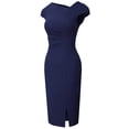 thumbnail image 4 of Vestido tubo de estilo vintage para mujer con abertura, 4 of 5