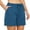 Blue, variant on IDALL Workout Shorts Women Running Shorts Summer Outdoor Dry Water Athletic Hiking Quick Shorts Women Shorts Workout Pants Womens Shorts Casual Summer Shorts Army Green L