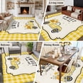 thumbnail image 5 of 5'x7' Area Rugs for Living Room Bedroom, Yellow Truck Washable Rug Carpet Runner Indoor Outdoor, Spring Bees Honey Daisy Buffalo Plaid Non Slip Floor Mats Area Rug for Kitchen, Nursery, 5 of 8