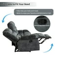 thumbnail image 7 of Bonzy Home Manual Reclining Sofa Adjustable Backrest,3 Seat Recliner Couch Sofa with Overstuffed Arms and Back Sofa Set for Living Room, 7 of 7