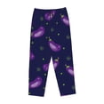 thumbnail image 4 of Naloa Eggplant Print Women’s Ultra-Soft Comfy Pajama Lounge Pants with Pockets & Drawstring, 4 of 8