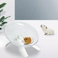 thumbnail image 3 of 18cm Round Quiet Roller Hamster Running Exercise Sports Wheel Platform Mouse Rat Gerbil Small Pet Toy Pets Supplies Training , White, 3 of 9