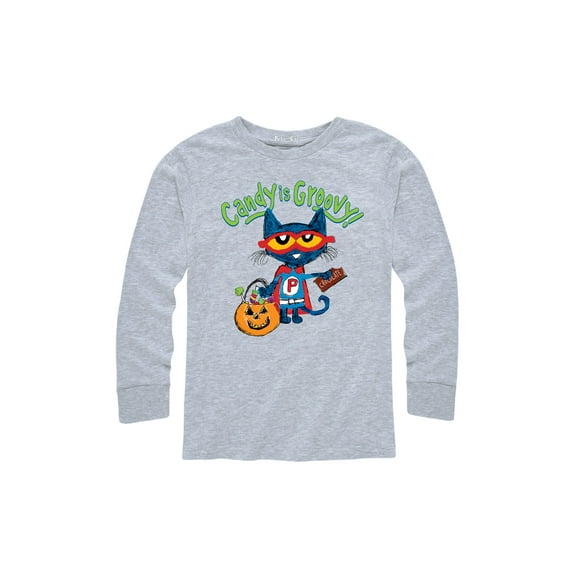 Pete The Cat - It's All Groovy! - Youth Long Sleeve Graphic T-Shirt