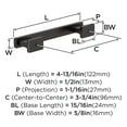 thumbnail image 4 of Amerock Triomphe 3-3/4 inch (96mm) Center-to-Center Oil-Rubbed Bronze Cabinet Pull - 10 Pack, 4 of 5