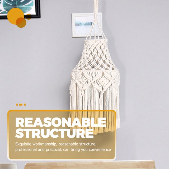 IFANLANDOR De Macramé Para Colgar Con Moderno Para Lámparas Y Ventiladores De
