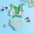 thumbnail image 4 of ASFGIMUJ Toddler Swimsuits For Girls 2 Piece Summer Cartoon Printed Swimwear Reversible Bikini Set Baby Bathing Suit Girl,Size 18 Months-24 Months, 4 of 6
