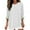 White, variant on Vintage Inspired Women's Loose Fit Crew Neck Top Breathable Long Sleeve Everyday Basic Staple Shirt