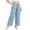 Light Blue, variant on Lenpel Wide Leg Pants for Women Summer Plus Size Fashion High Waisted Trousers Flowy Adjustable Tie Knot Pants with Pockets