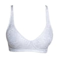 thumbnail image 2 of Women's Lingerie Lace Bra with Halter Neck,Sexy Deep V Plunge Wireless Bralette for Romantic Date Night,Size A-C White X-Large, 2 of 4