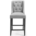 thumbnail image 6 of Modway Baronet Counter Bar Stool Upholstered Fabric Set of 2 in Light Gray, 6 of 7