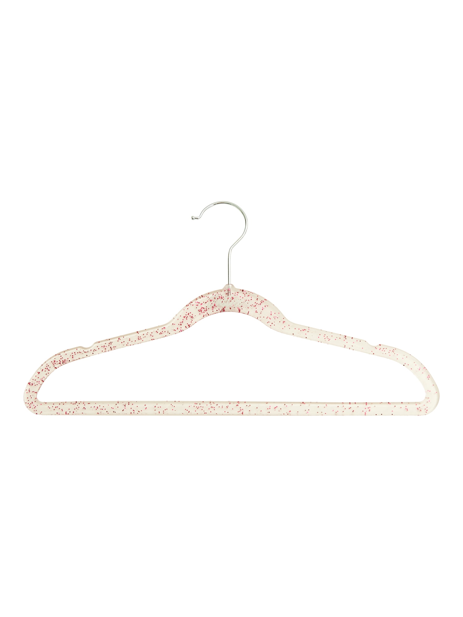 Justice Girls Non-Slip Swivel Hook Clothes Hangers, Pink Velvet, 100 Pack