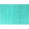 thumbnail image 1 of Ahgly Company Machine Washable Indoor Rectangle Oriental Turquoise Blue Industrial Area Rugs, 4' x 6', 1 of 4