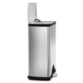 thumbnail image 4 of Bote de basura Simplehuman de acero inoxidable rectangular de 50 L/13.0 galones, 4 of 5