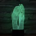 thumbnail image 1 of Lámpara LED de ilusión 3D Night Light Handshake con cambio de color, 1 of 2