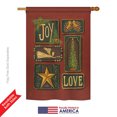 thumbnail image 2 of Breeze Decor BD-XM-H-114184-IP-BO-DS02-US Joy & Love Winter - Seasonal Christmas Impressions Decorative Vertical House Flag - 28 x 40 in., 2 of 4