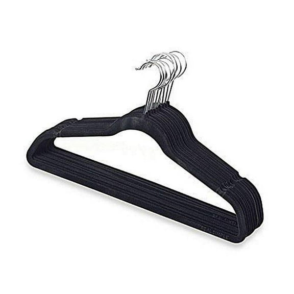 "Petite Size Black Velvet Suit Hangers - 25 Pack
