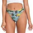 thumbnail image 1 of Fotbe Hawaiian Style Tanga Sin Costuras para Mujer con Estampado – Panties Invisibles, Transpirables y Cómodos para Uso Diario-Medium, 1 of 6