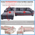 thumbnail image 6 of LAMIRO Solid Color Elastic Sofa Cover for L Shaped Sectional Corner Chaise Longue Sofa Stretch Couch Cover Slipcovers for Living Room, 6 of 7