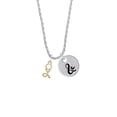 thumbnail image 2 of Delight Jewelry Goldtone Stethoscope Silvertone Script Initial Disc - & - Charm Necklace, 20"+3", 2 of 4