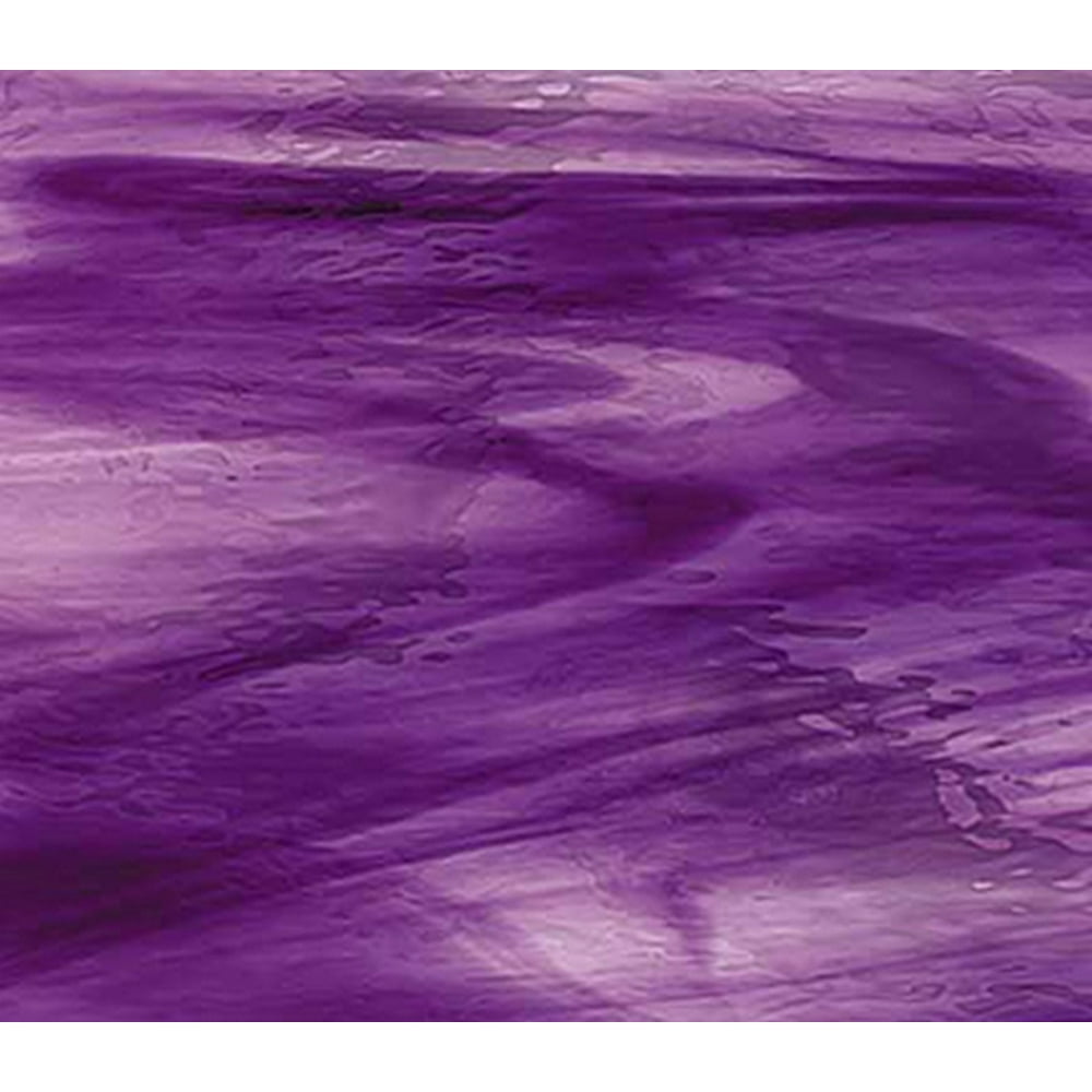OCEANSIDE STAINED/FUSING GLASS SHEETS VIOLET/PALE PURPLE WATERGLASS