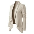 thumbnail image 1 of MixMatchy Women's [Made in USA] Solid Formal Style Open Front Long Sleeves Blazer (S-3X), 1 of 4