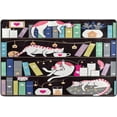 thumbnail image 4 of SKYSONIC Cute Library Cats Area Rug,72x48in Fall Sleep Animal Non-Slip Floor Carpet Comfort Floor Mats Decor for Indoor Living Dining Room and Bedroom Area, 4 of 7
