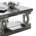 thumbnail image 4 of Mirrored Wooden Sofa Table with Curved Base and 1 Open Shelf Silver, 4 of 5