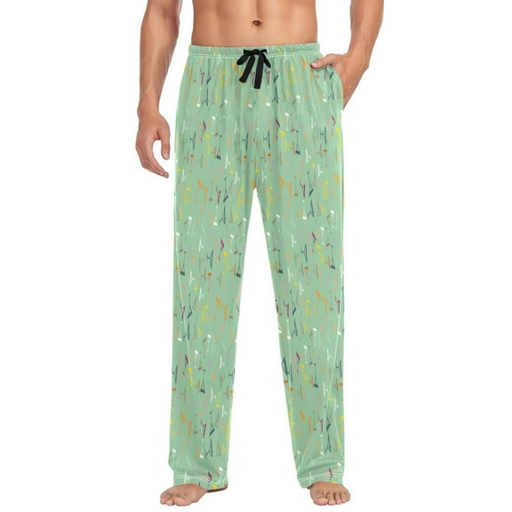 Colorful martini glass pattern Mens Pajama Pants Lounge Soft Sleep Pant Men Pajama Bottoms with Pockets Drawstring