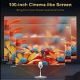 thumbnail image 3 of Portable Projector 4K 1080P Support, Mini Projector Smart for Movie Projection Compatible with Phone/TV Stick/Laptop, 3 of 10