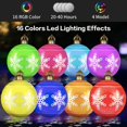 thumbnail image 2 of Light Up PVC Inflatable Christmas Ball,24 Inch Large PVC Inflatable Outdoor Christmas Decorated Ball ,Remote,Stand Firmly on The Yard,for Holiday Yard Lawn Decor Outdoor, 2 of 6