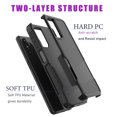 thumbnail image 3 of eBizWare Phone Case For Samsung Galaxy A14 5G 6.6", 2 in 1 Drop Resistant Heavy-Duty Tough Rugged Slim Shockproof Protective Case Cover -Black, 3 of 6
