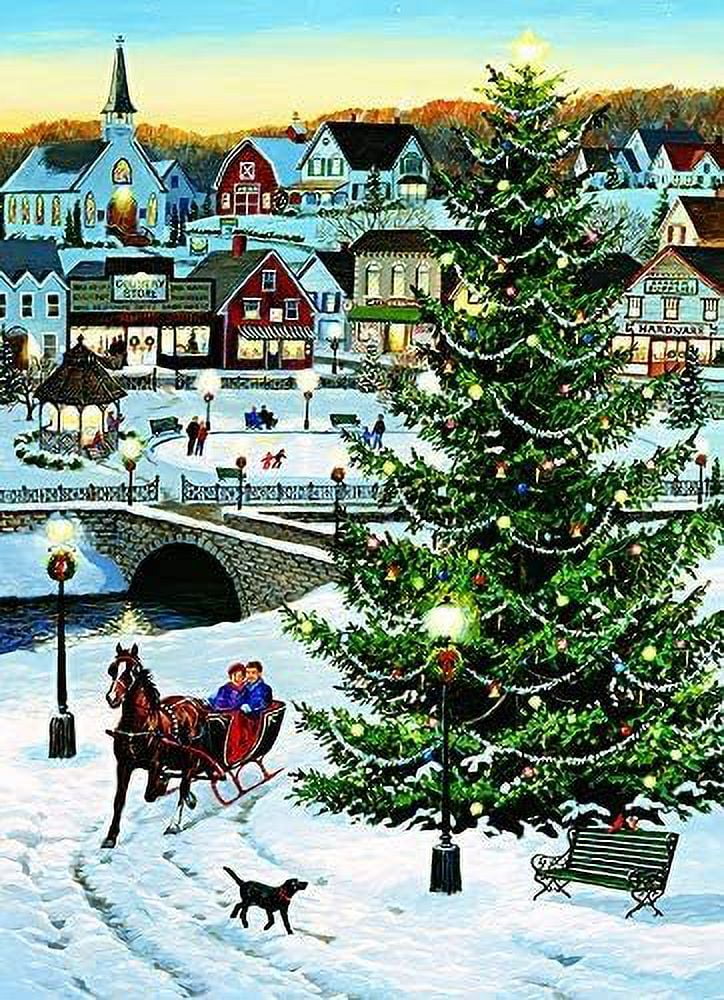 Cobble Hill 500 Piece Puzzle - Winter's Beauty, Includes Poster, Made In USA, Recycled Materials