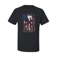 thumbnail image 2 of Wild Bobby, Smiling American Flag Skull, Pop Culture, Men Graphic Tees, Black, Medium, 2 of 3