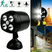 LED Walkway Security Light Waterproof Battery Powered Motion Sensor Landscape Lamp, 1 Pack, Wall Mount, Black