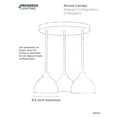 thumbnail image 4 of Progress Lighting, Canopy Accessory, 3 Lights, Pendant, Matte Black, Round., 4 of 9