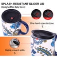 thumbnail image 6 of Topadorn Blue & Yellow Paisley Floral Ceramic Travel Mug, 17oz, Spill-Resistant Lid, Microwave & Dishwasher Safe, Gift Boxed, 6 of 7