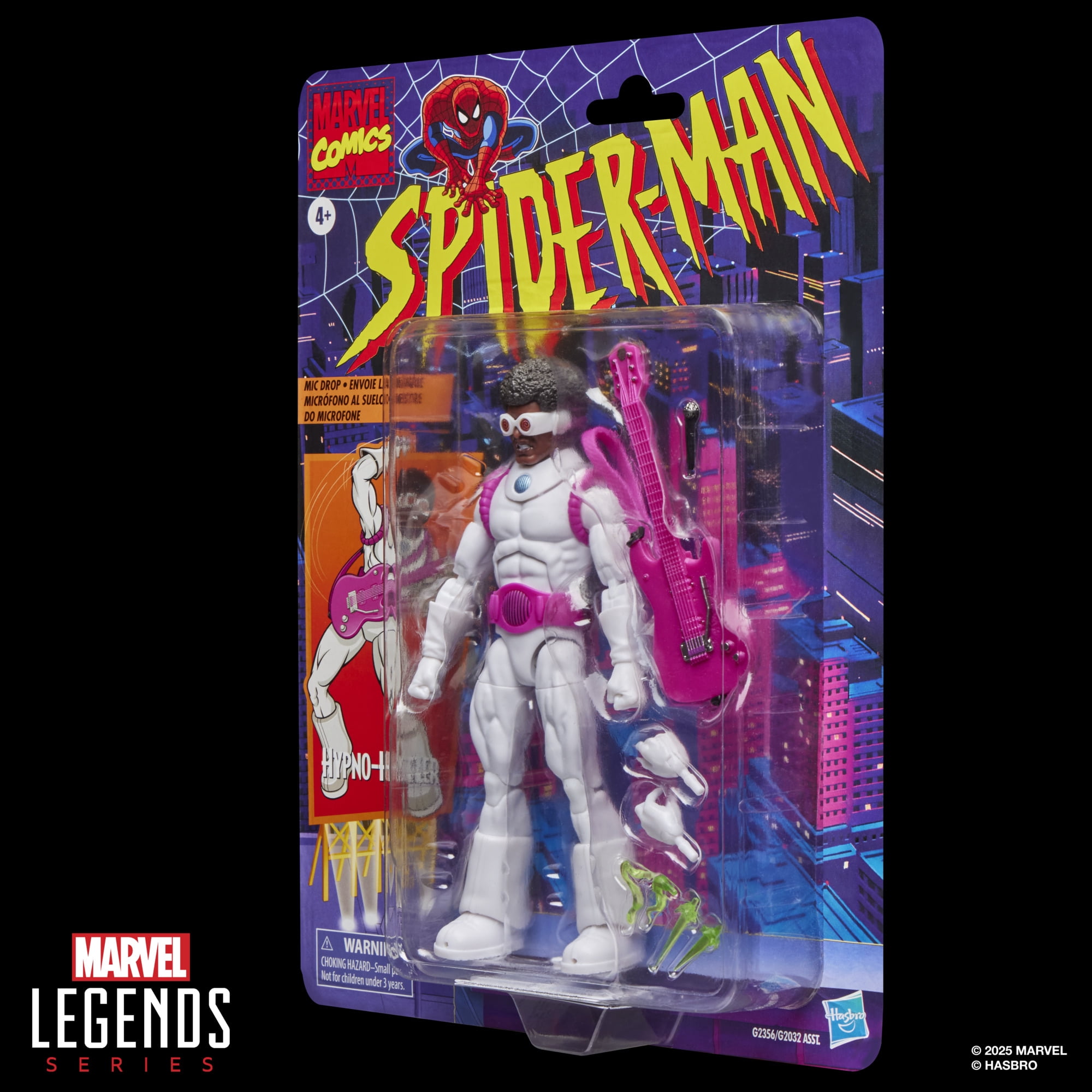 Marvel Legends Series Hypno-Hustler, Retro Cardback Spider-Man Comics Action Figure