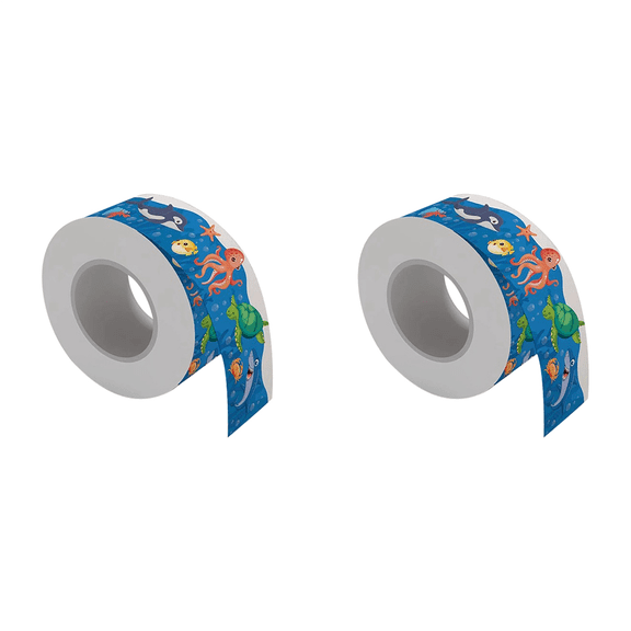 2 Roll Borders Stickers, Ocean Animal Board Borders, for Decorate Bulletin Boards,Walls,Desks,Window,Doors 65.6Ft