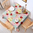 thumbnail image 2 of Pioneer Flower Floral Print Pattern Square Tablecloth, Waterproof Wipeable Spillproof Washable Table Cover for Home Kitchen Party Decor, 52"x52", 2 of 6