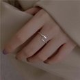 thumbnail image 4 of 1pc Woman Plated Ring Stylish Personality Opening Adjustable Fishtail Ring, 4 of 9